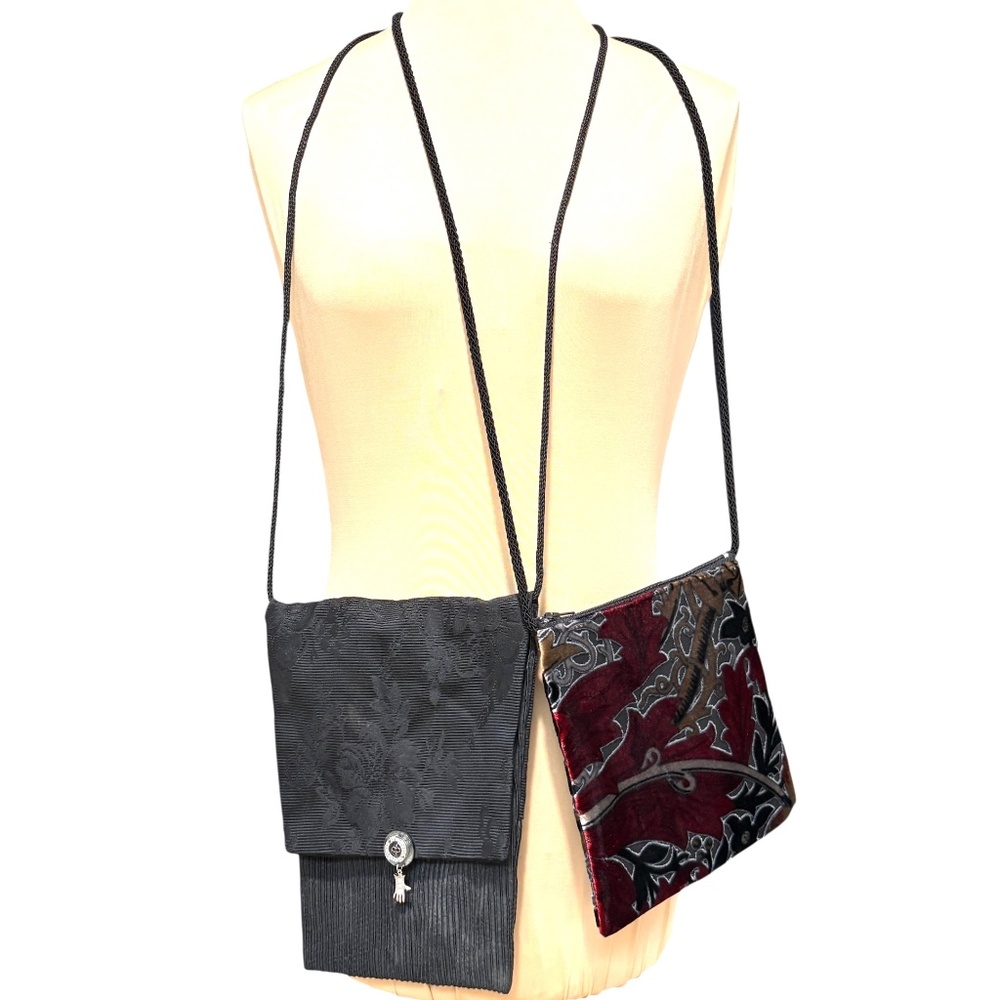 bags purses 2 cloth handmade DANA HERBERT black velvet goth indie boho vegan
